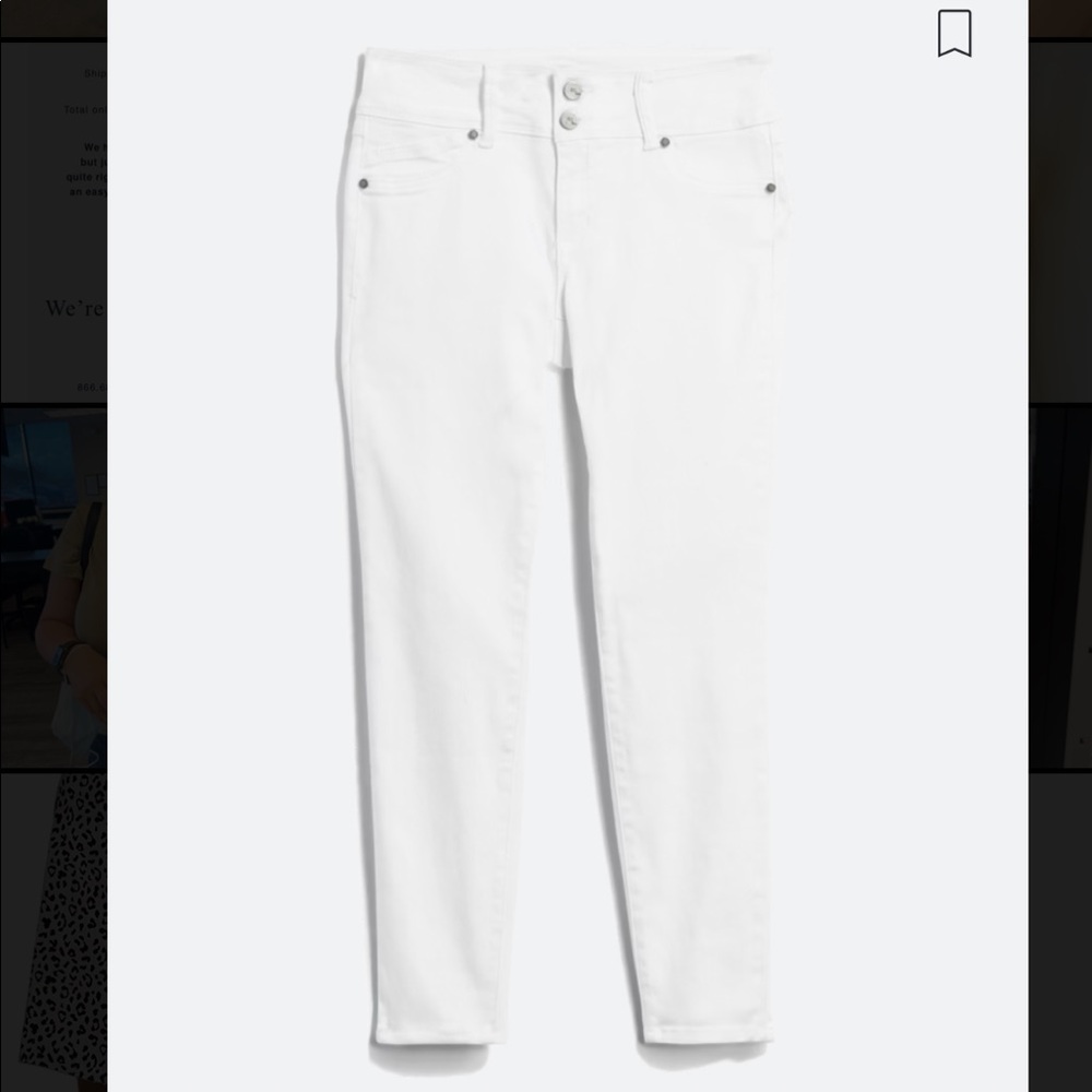 1822 DENIM. Butter Kya Double Button Skinny Jean
14 | White